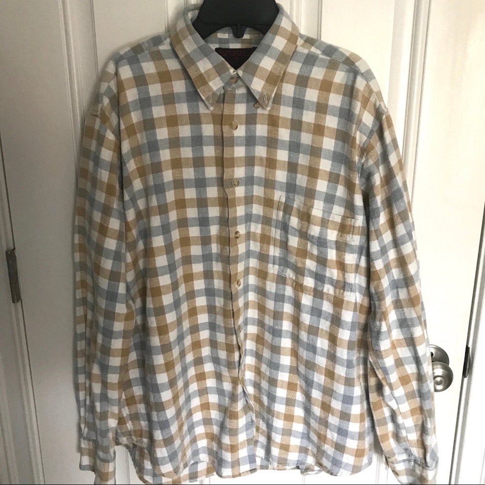 Blue and brown flannel